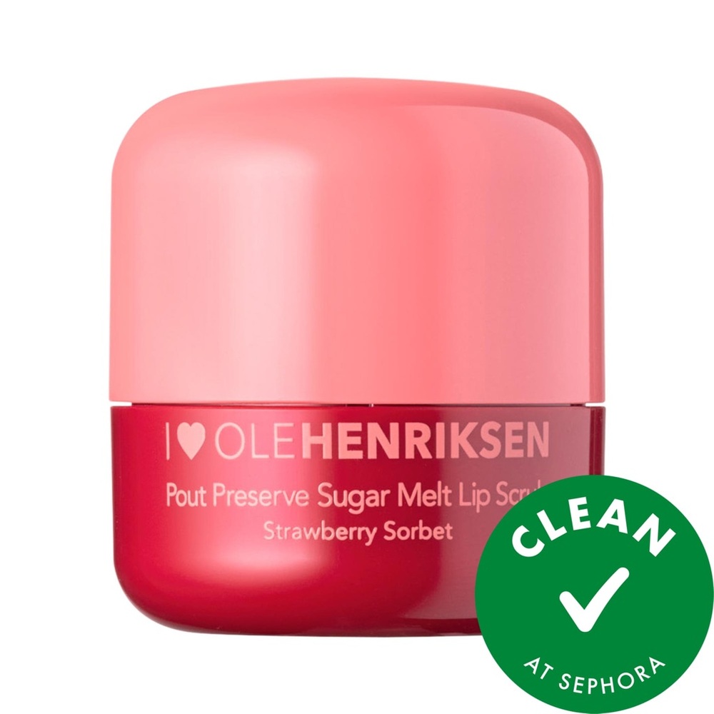 BNIB Ole Henriksen Pout Preserve Sugar Lip Scrub - Strawberry Sorbet